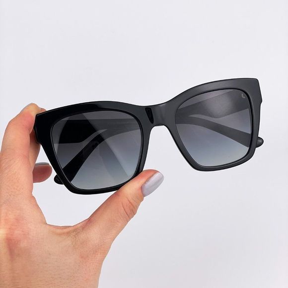 Dolce & Gabbana Accessories - D&G DG4384 501/8G Sunglasses Black Gray Square Women